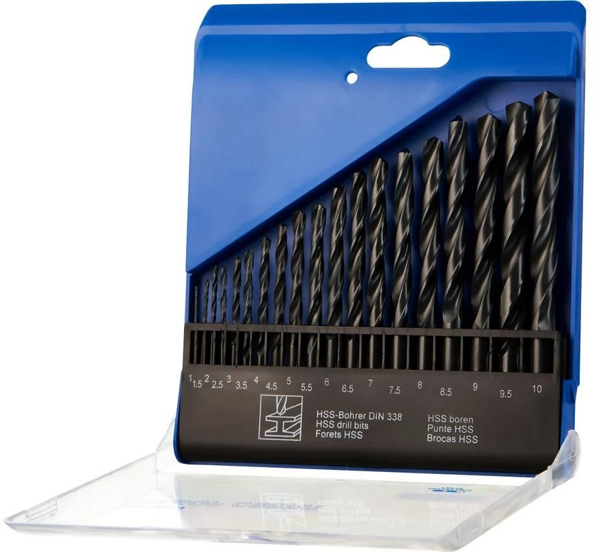 Набор сверл по металлу 1-10 мм Р6М5 НС 19 ТИЗ, 19 шт - фото